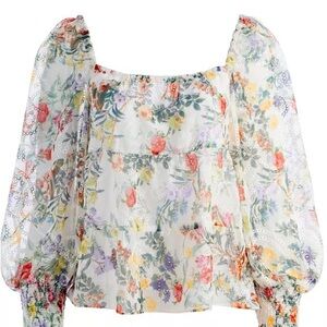 Alice + Olivia Floral Print Top - Multicolor